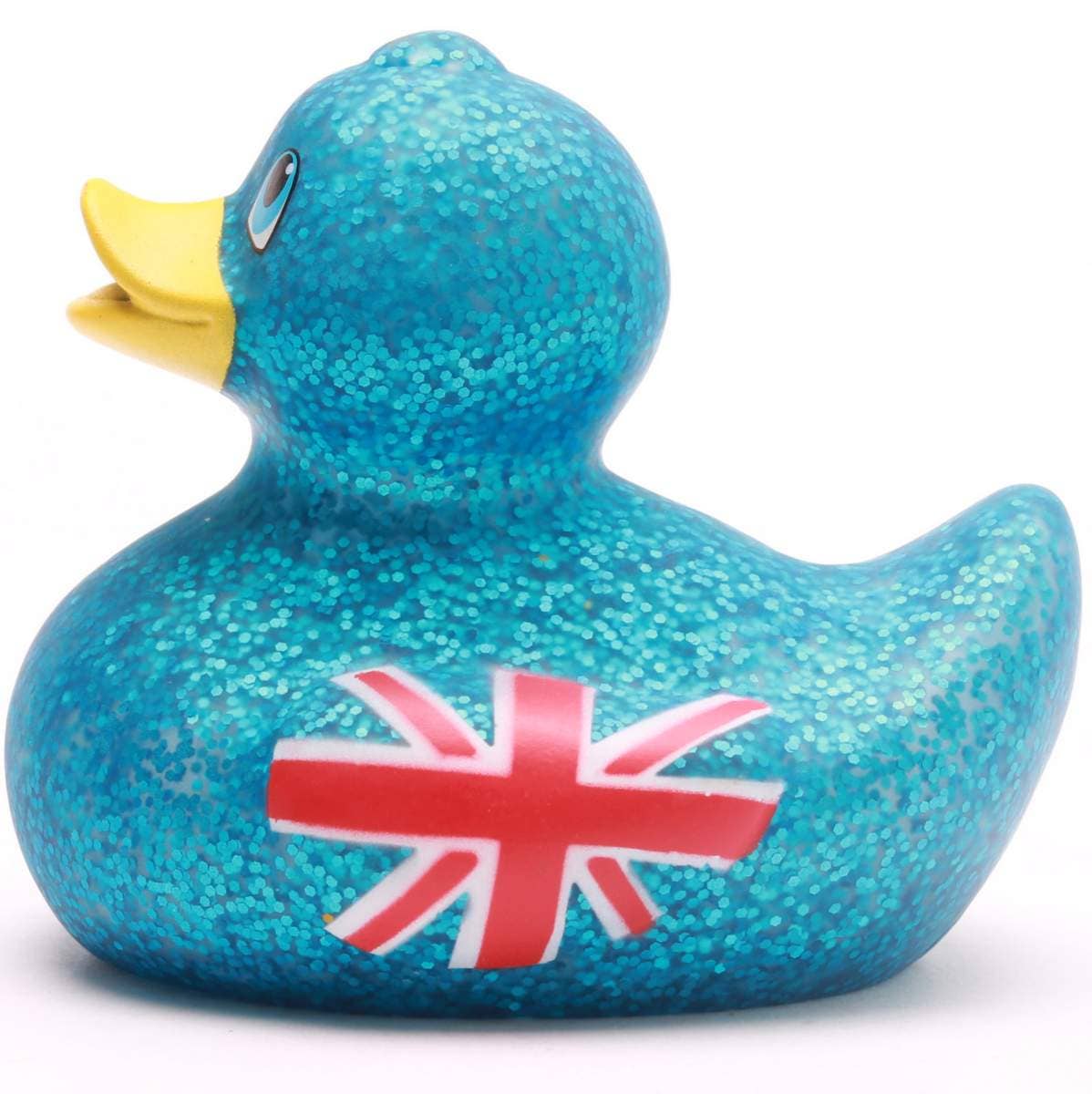 Duckshop - Wholesale Bath Toy - Baby - Union Jack Glitter Rubber Duck - blue - rubber duck4