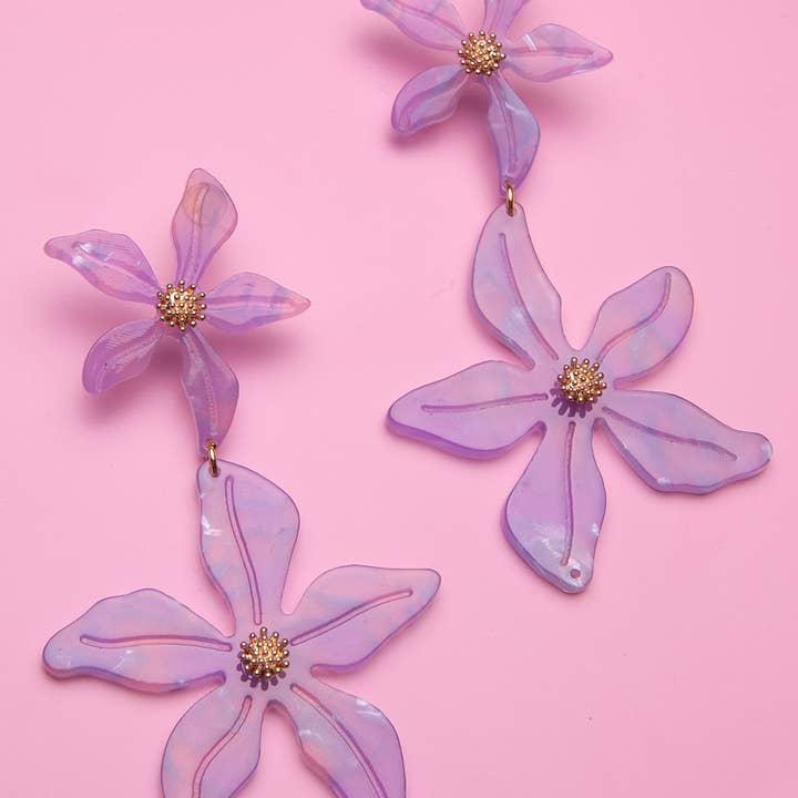 Boucles d'oreilles orchidées pour la vente par VidaKush