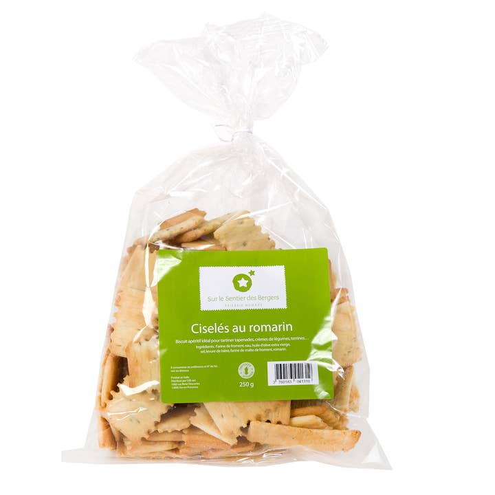 Rosemary Ciselés - 250g | Crackers for wholesale by Sur le Sentier des Bergers