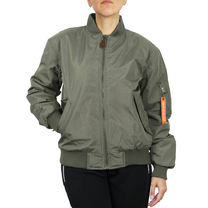 Galaxy By Harvic - Wholesale Jacket - Women's - Women's Loose Fit Heavyweight Flight Bomber Jacket4