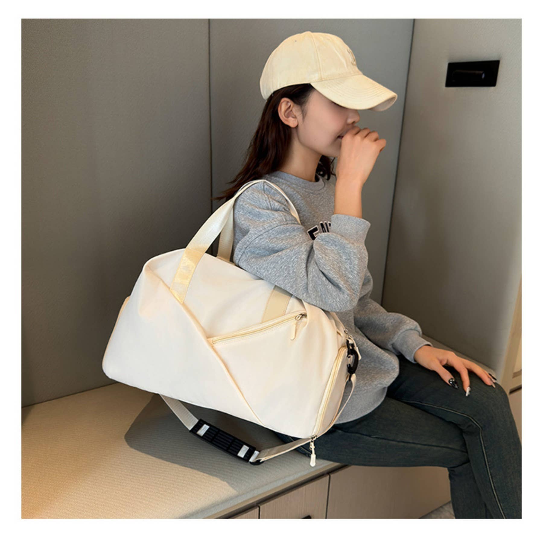 wandf - Vente Sac de voyage – femme - Sac de sport de voyage et de fitness - Séparation étanche pour le mouillé et le sec15