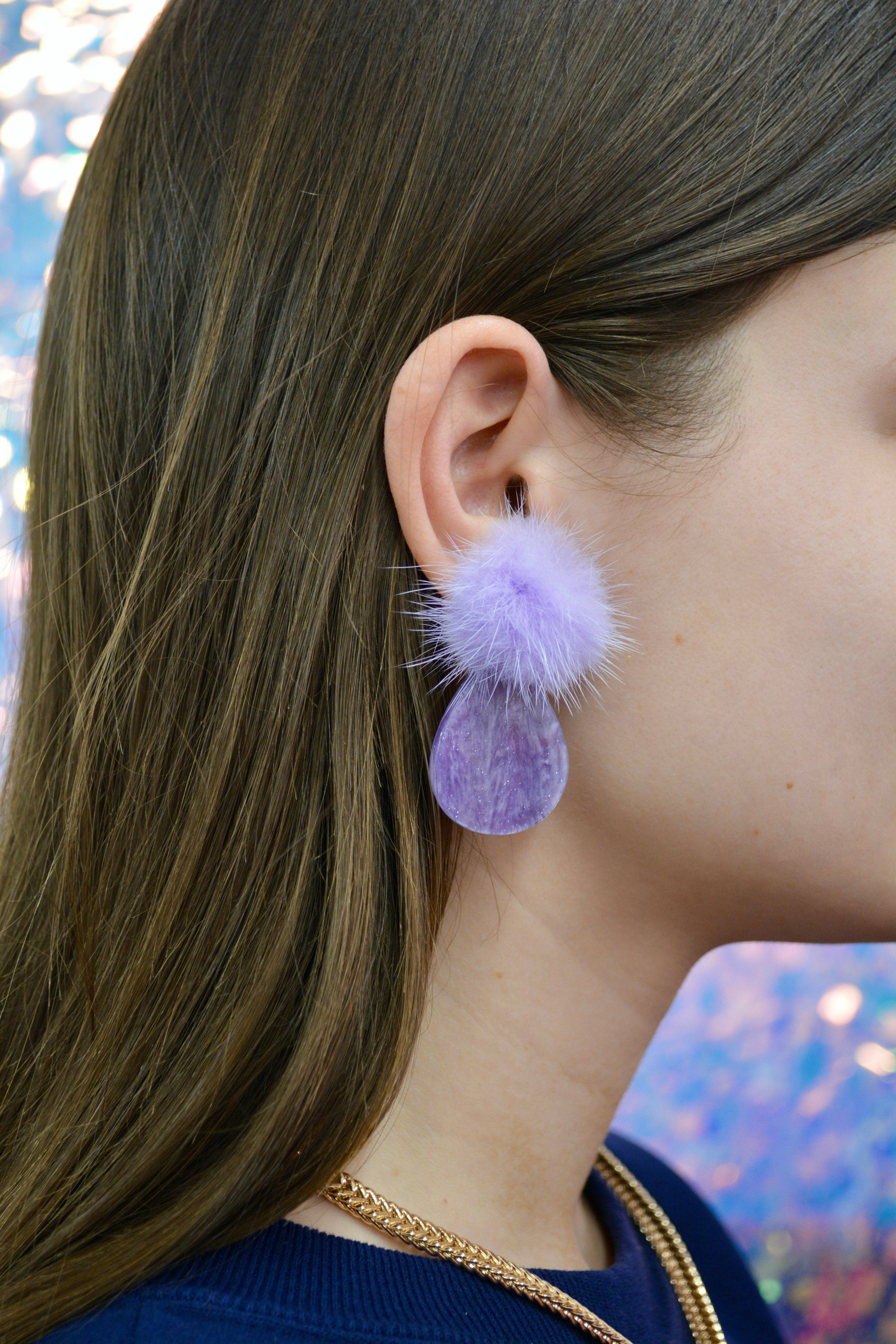 Mary Kathryn Design - Wholesale Dangle Earrings - Lavender Haze Puff Earrings1