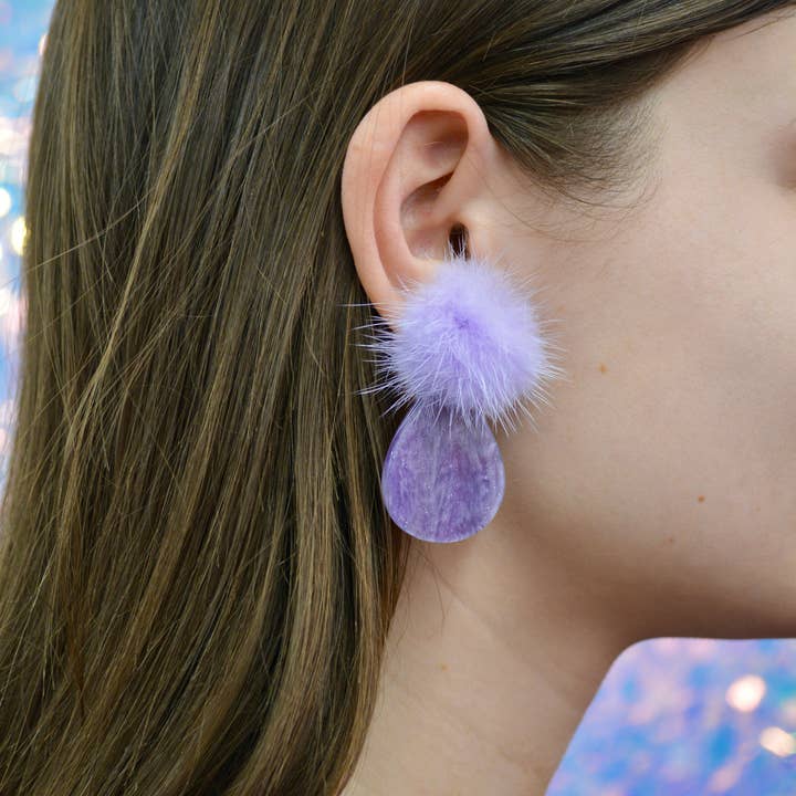 Mary Kathryn Design - Wholesale Dangle Earrings - Lavender Haze Puff Earrings1
