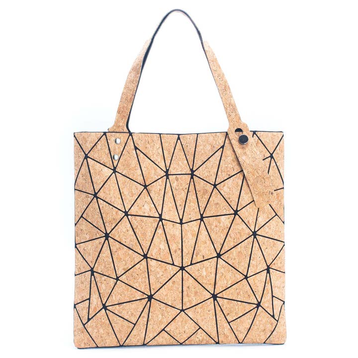 Natural cork Geometric women Cork Tote BAG-2209 for wholesale by Meninas Bonitas Cork