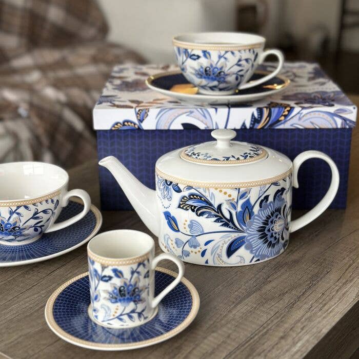 STP - Wholesale Tea Set - Melodie de Fleurs Porcelain Tea Set of 5 pcs