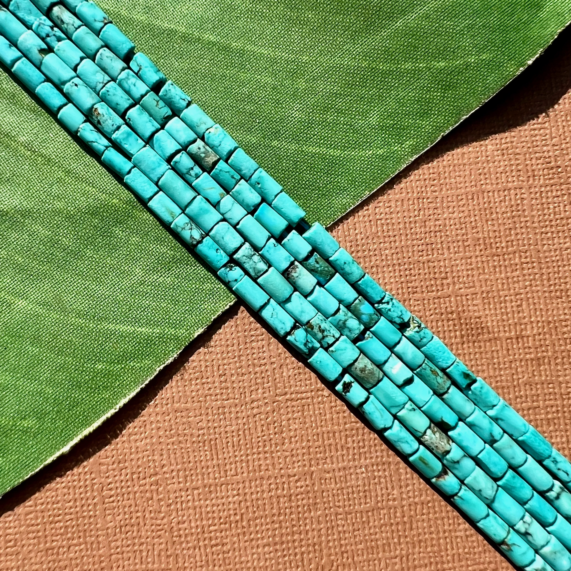 Bead Goes On - Venta al por mayor Cuentas - Cuentas de Tubo Turquesa Verde - 1 Hilo3