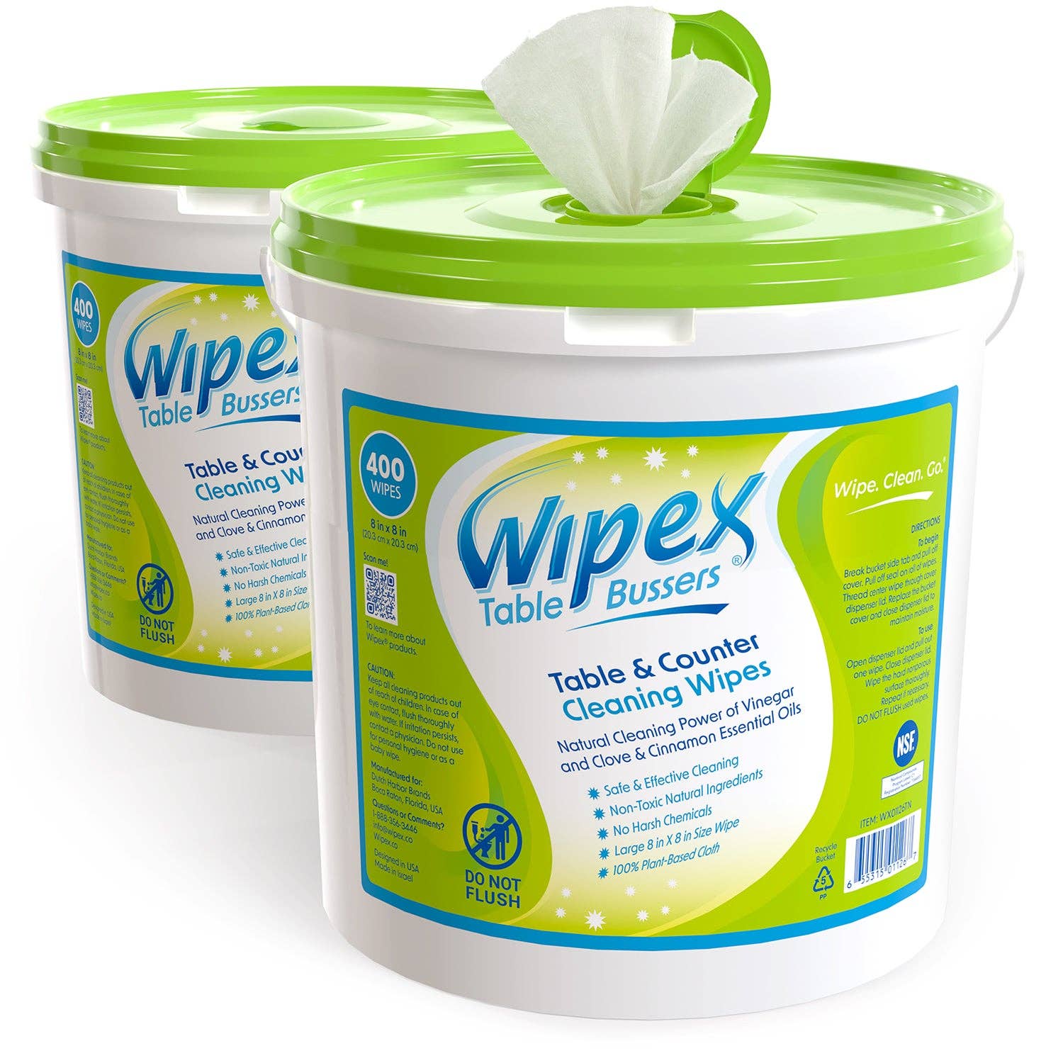 Wipex - Wholesale All-Purpose Cleaning Wipes - Table Bussers® Natural All-Purpose Cleaning Wipes | Compostable Cloth | Portable Dispensing Bucket11
