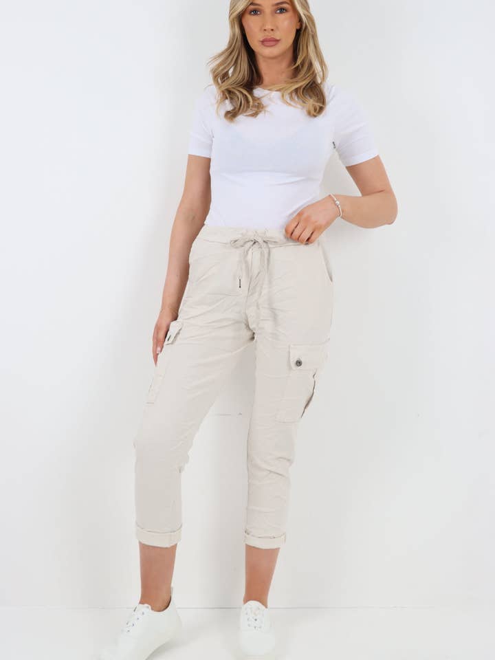 Miss Bold - Vente Pantalon – femme - Pantalon Cargo Magic italien