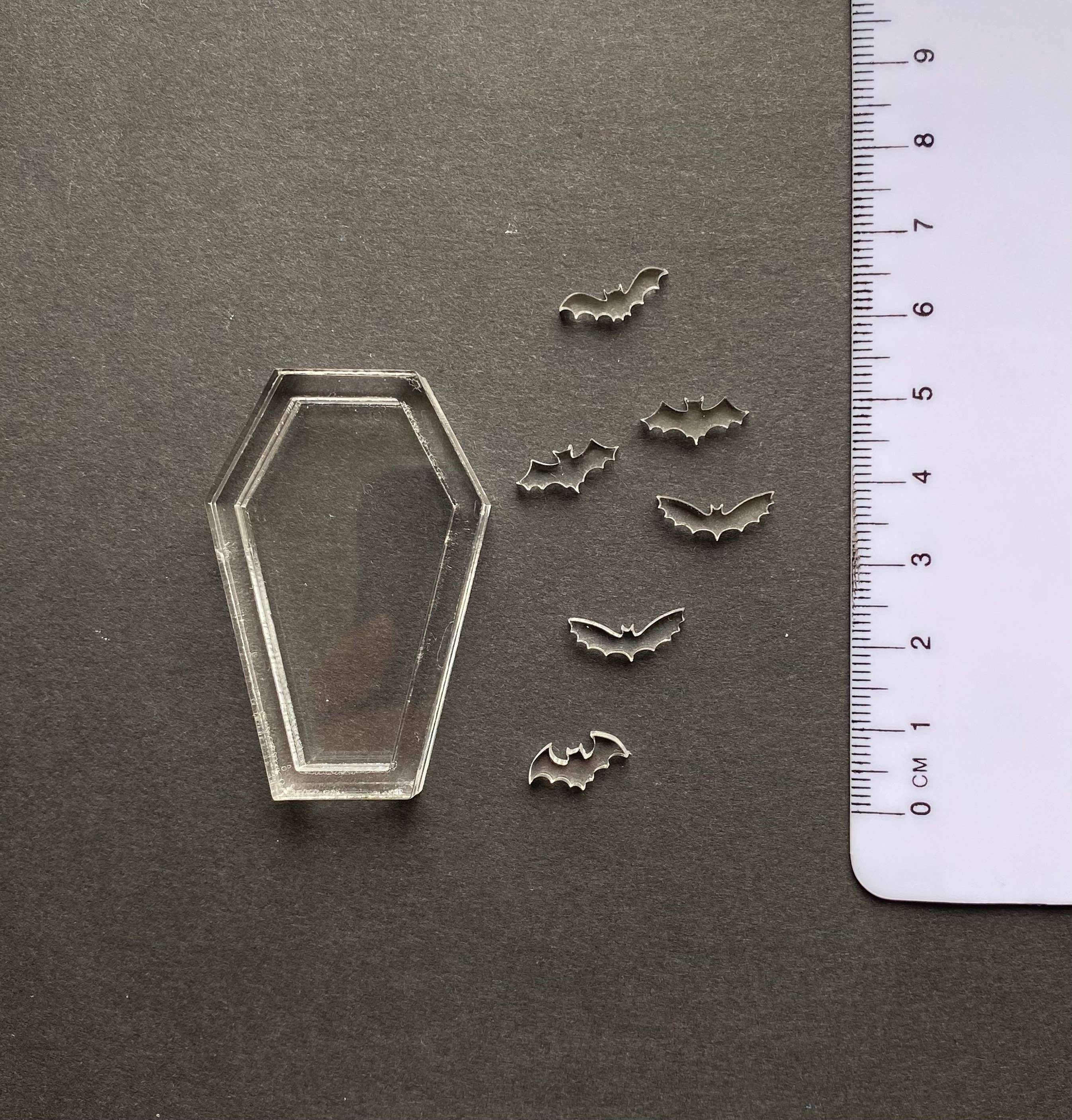 EllaRaeMouldsVinyls – Engroshandel Håndværk forsyninger – Kiste Shaker Silikone Mold med Bat Shaker Bits1