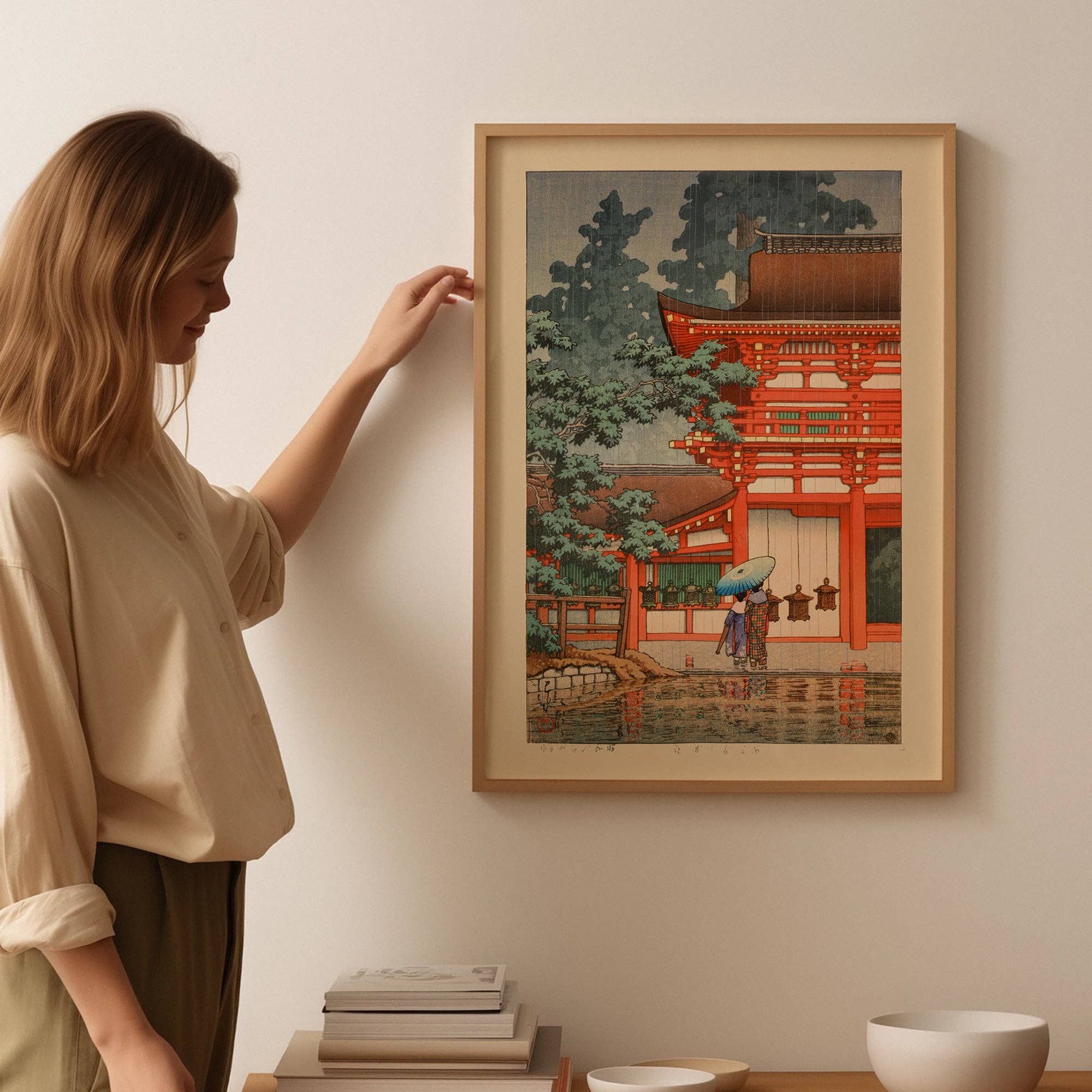 Ink & Drop - Vendita all'ingrosso Stampa artistica - Stampa del Santuario Kasuga a Nara di Hasui Kawase2