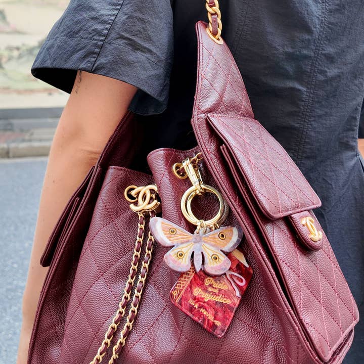 Solar Eclipse - Wholesale Keychain – Women's - Hand-painted Pride & Prejudice Book Bag Charm + Keychain4