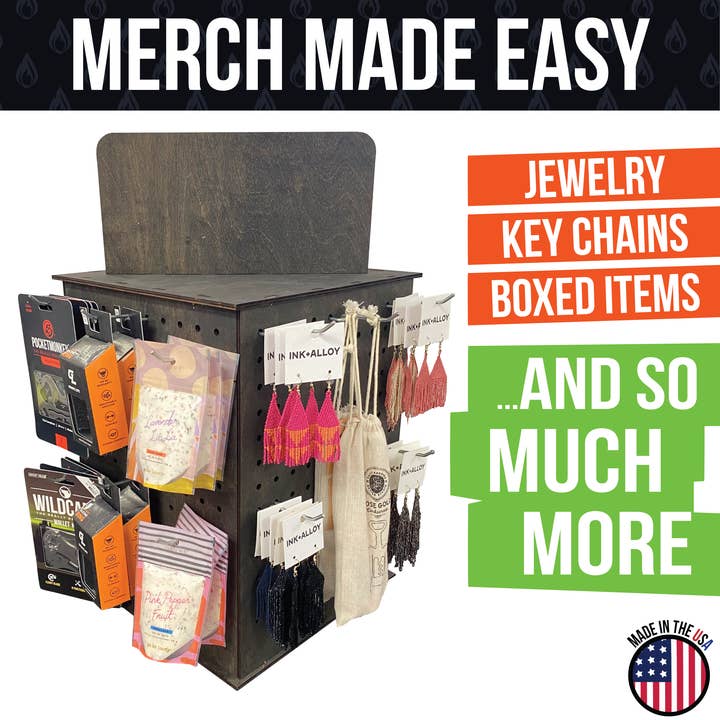 Torched Displays - Wholesale Retailer display stand/case - Rotating Pegboard Display10