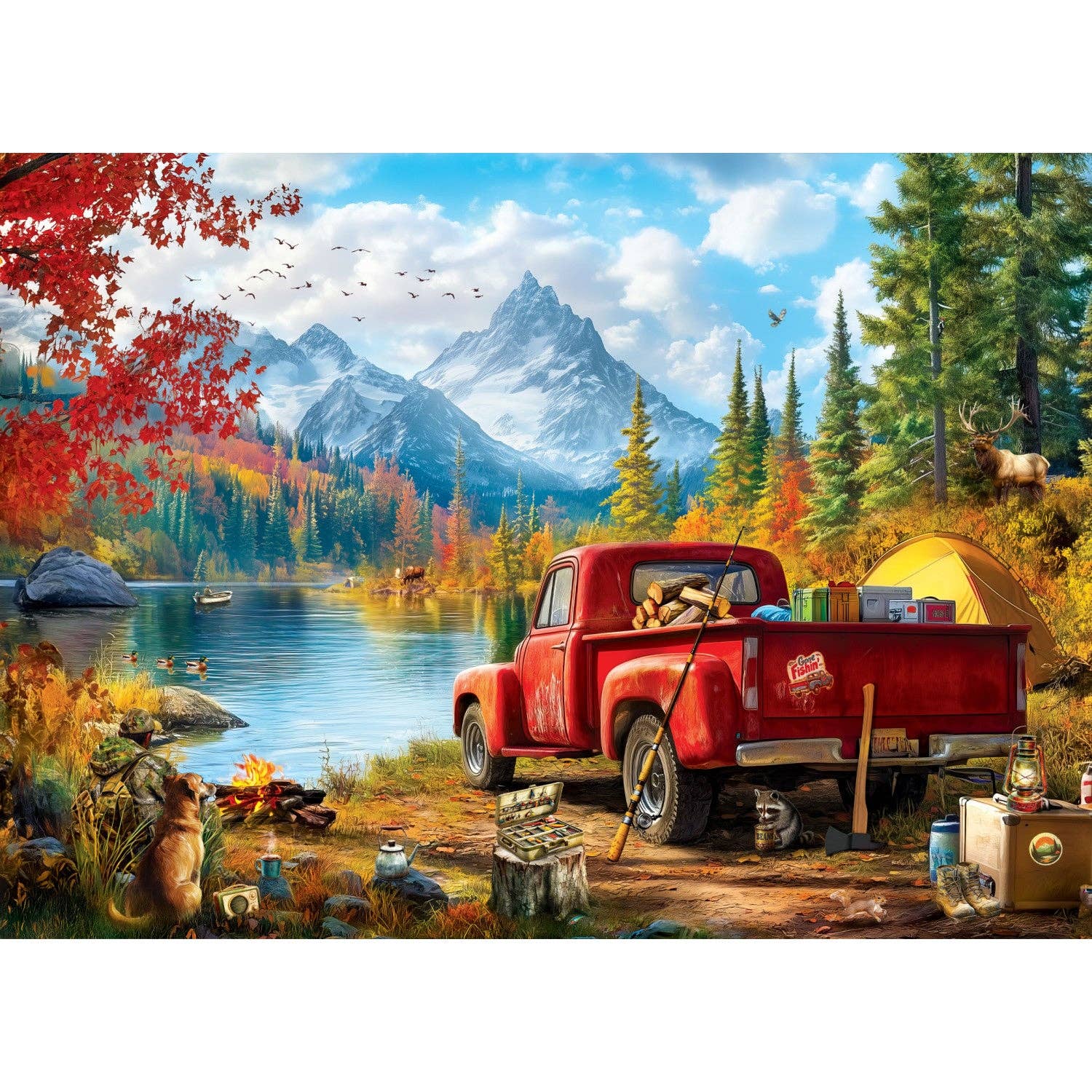 Masterpieces Puzzles - Wholesale Puzzle - Adult - Realtree - Backwoods Bound 1000 Piece Jigsaw Puzzle1