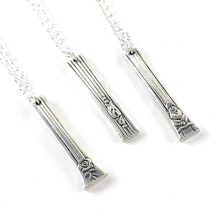Mixed Bag Dainty Spoon Vertical Bar Necklace for wholesale by Midnight Jo