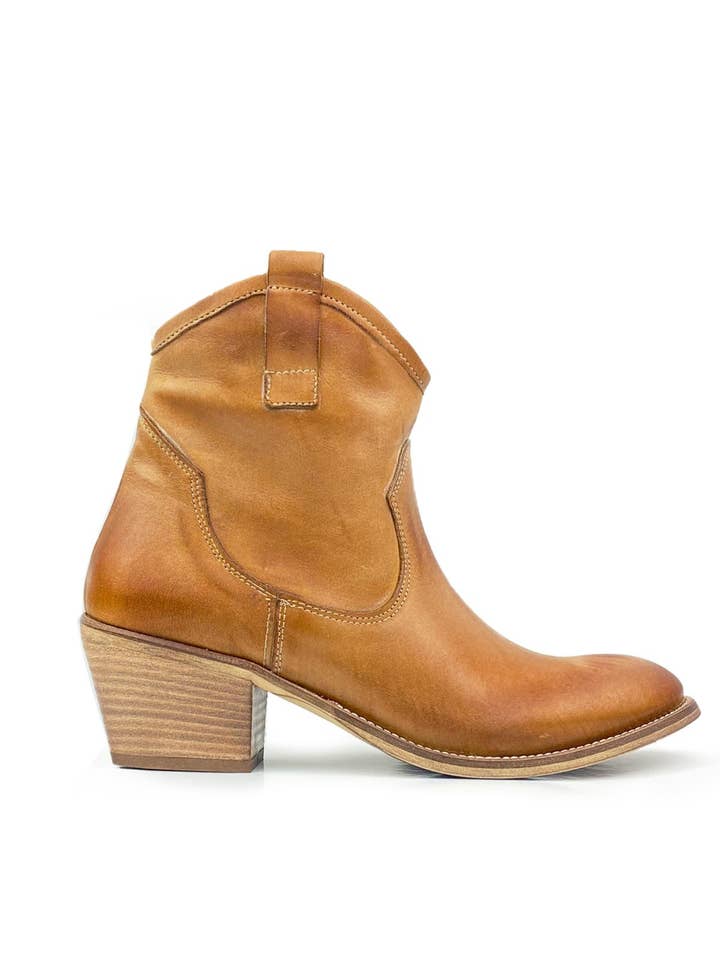 Victoria Texan Ankle Boots in Leather Nubuck for wholesale by Eccellenza Donna