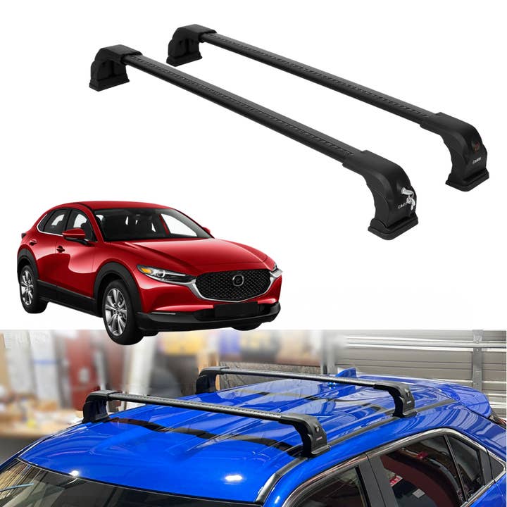 Takräckesstänger för Mazda CX-30/CX30 2020–2026, passar fasta infästningspunkter, svart för wholesale av Erkul Auto USA