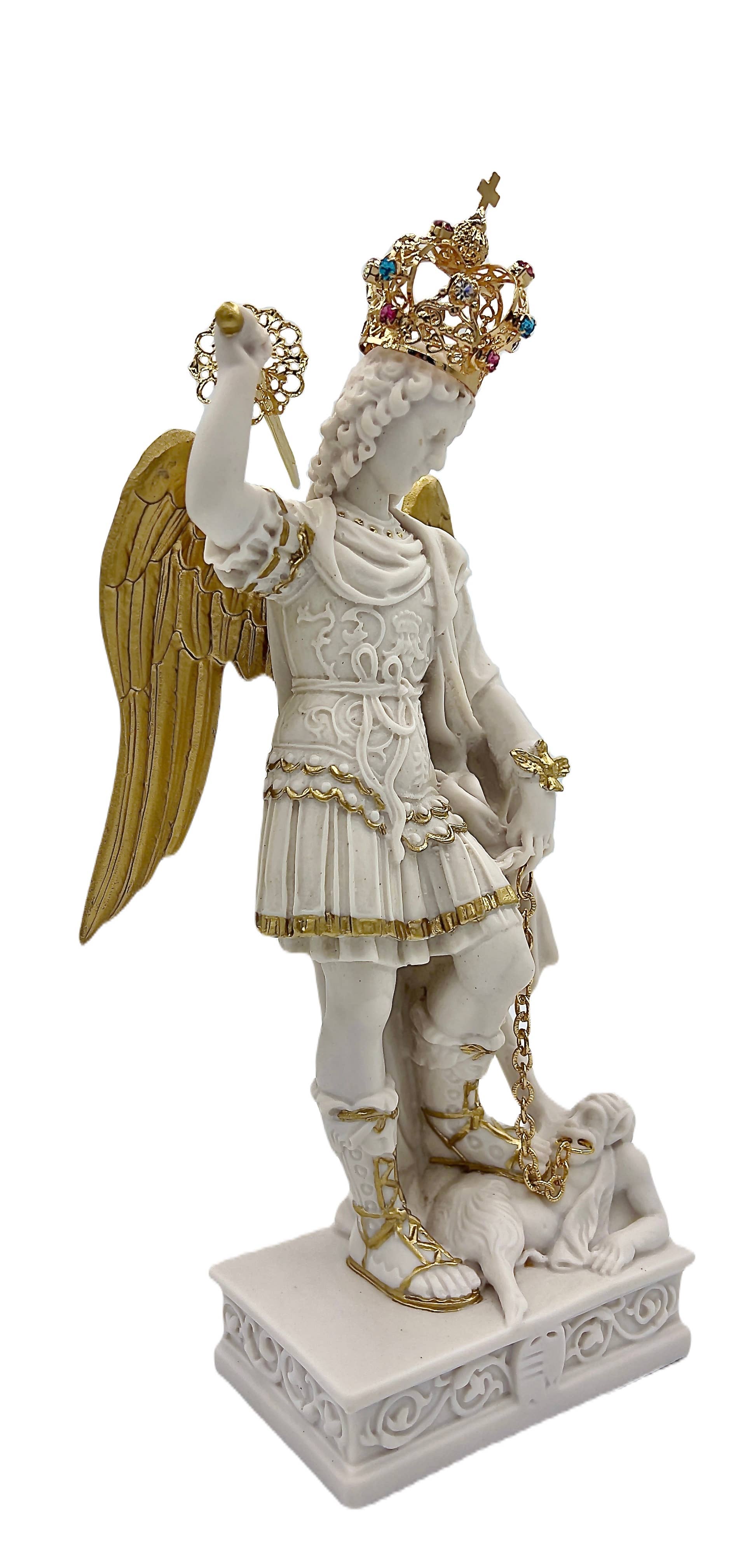 Costa Articoli Religiosi - Vente Figurine décorative - Statue de l'archange Saint Michel en marbre résine 27 cm2