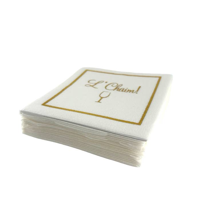 Maven Home - Wholesale Disposable Napkin - Linen-Feel Cocktail Napkins, L'Chaim3