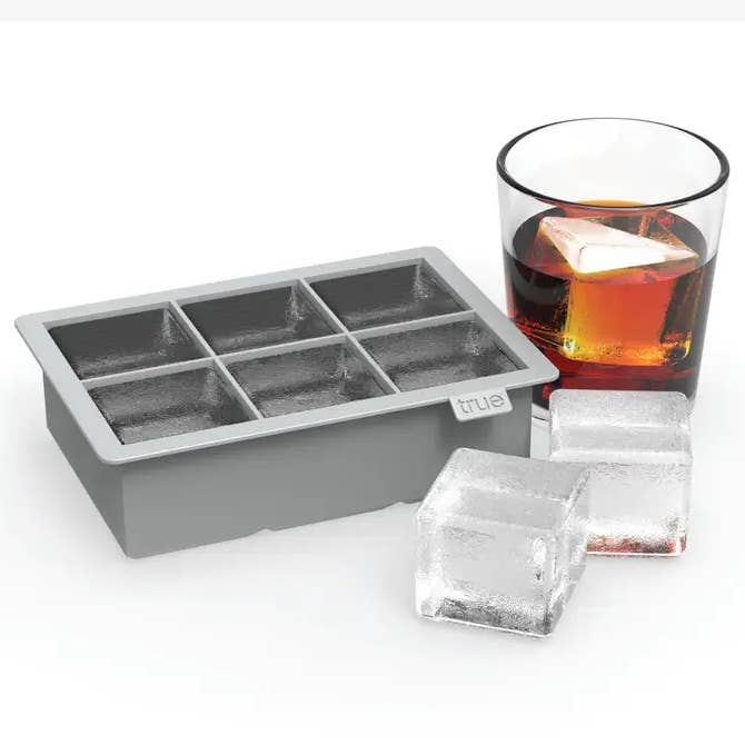 TRUE - Wholesale Ice Tray/Mold - Colossal Silicone 2 inch Ice Cube Tray Gray or Red12