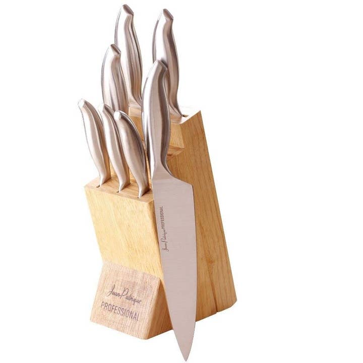 Jean Patrique Cookware - Wholesale Knife Set - Professional Kitchen Knife Set & Wooden Knife Block - Set of 7