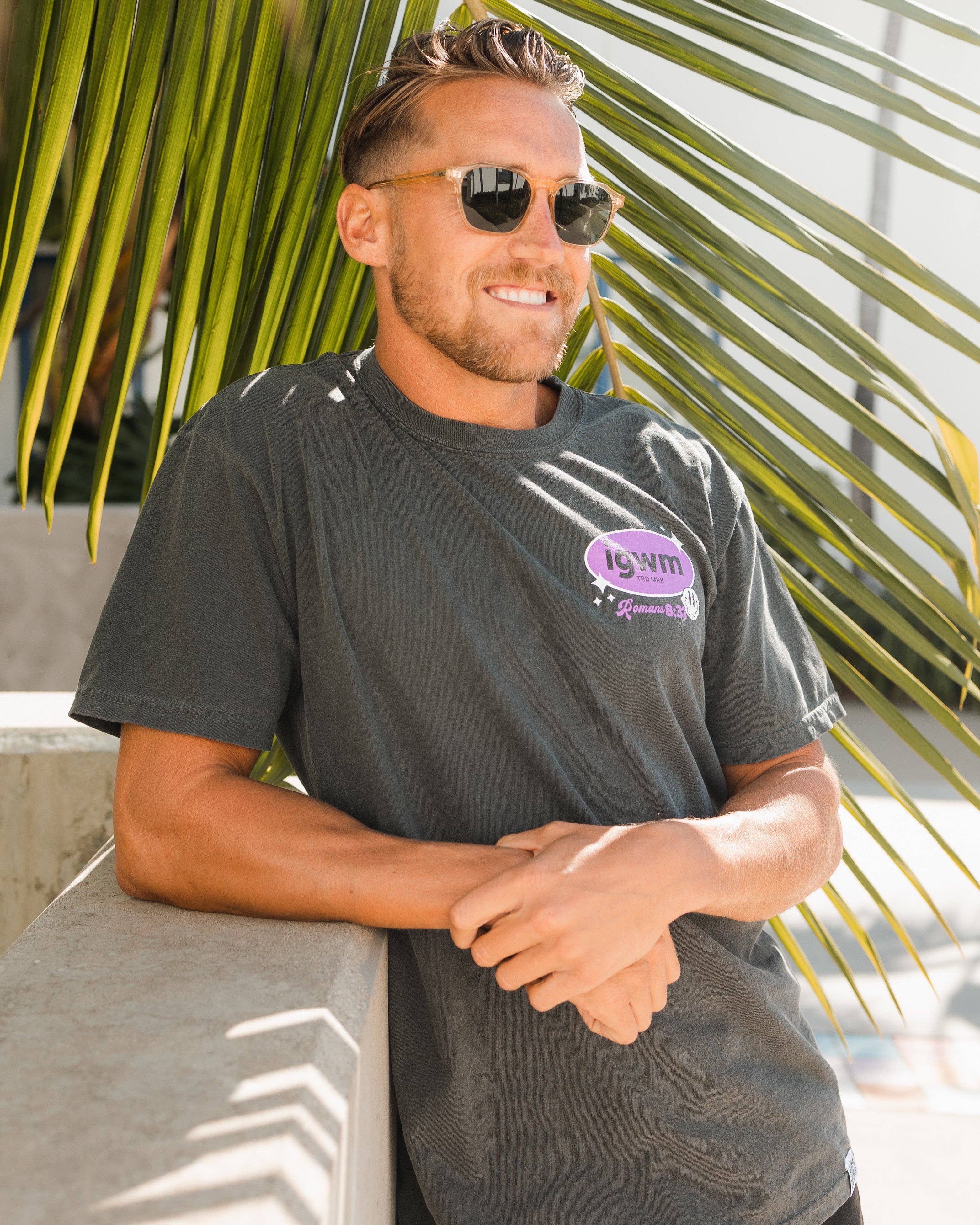 In God We Must – wholesale Screen printed t-shirt – unisex – Romans Mineral Wash Premium Pepper Tee1