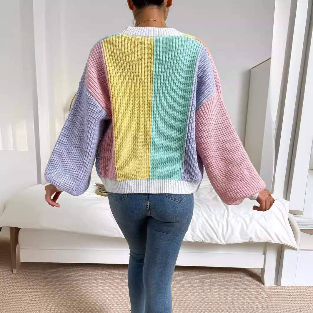 Fashion Combination - Wholesale Knit Sweater - Women's - temperament knitted cardigan  lazy sweater7