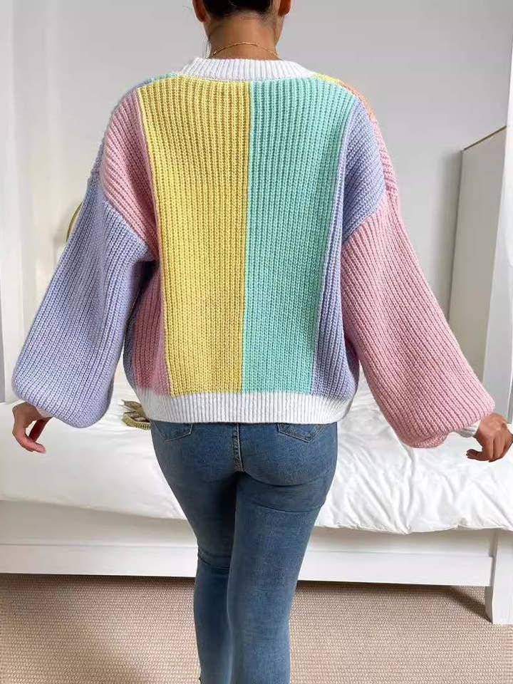 Fashion Combination - Wholesale Knit Sweater - Women's - temperament knitted cardigan lazy sweater7