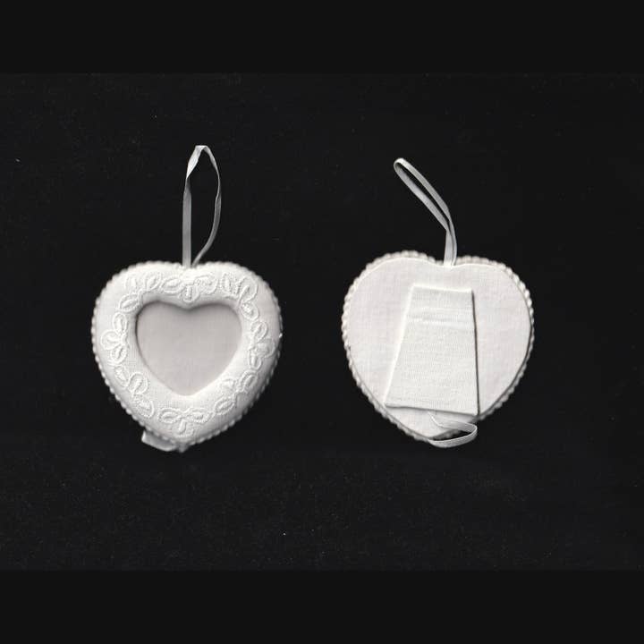 Eastern Sunrise Lace And Linens Inc. - Wholesale Picture frame - Embroidered 4” Heart Picture Frame Elegantly Personal 1
