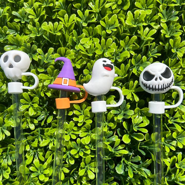 JILLIAN INK LLC - Wholesale Drinking Straw - Halloween Straw Toppers Set of 4