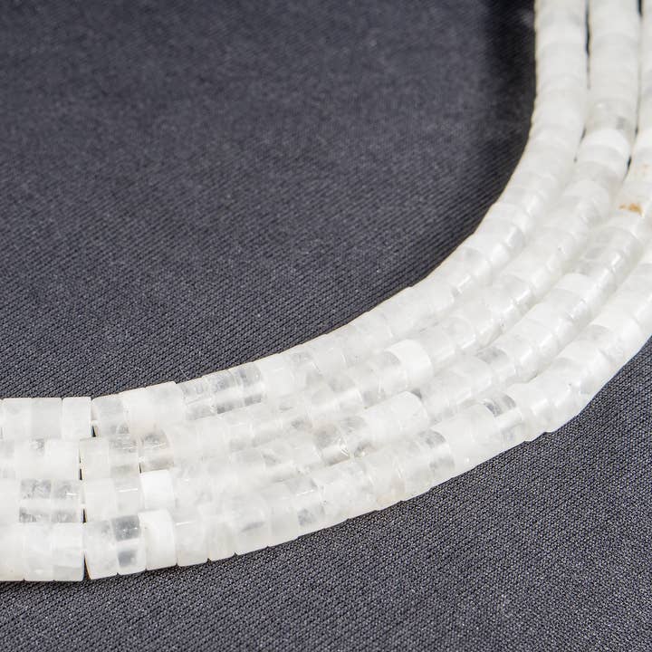 Soothing Crystals Beads - Wholesale Beads - Heishi Spacer Beads | Clear Quartz | Crystal Healing Beads4