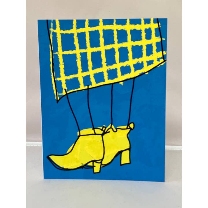 Colleen Harrington Studio – Engroshandel Hverdagshilsen kort – A2 Hilsen Kort - Tomme Gule Støvler