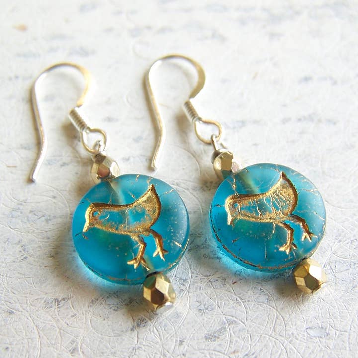 Boucles d'oreilles oiseaux pour la vente par Jo Bird Jewelry