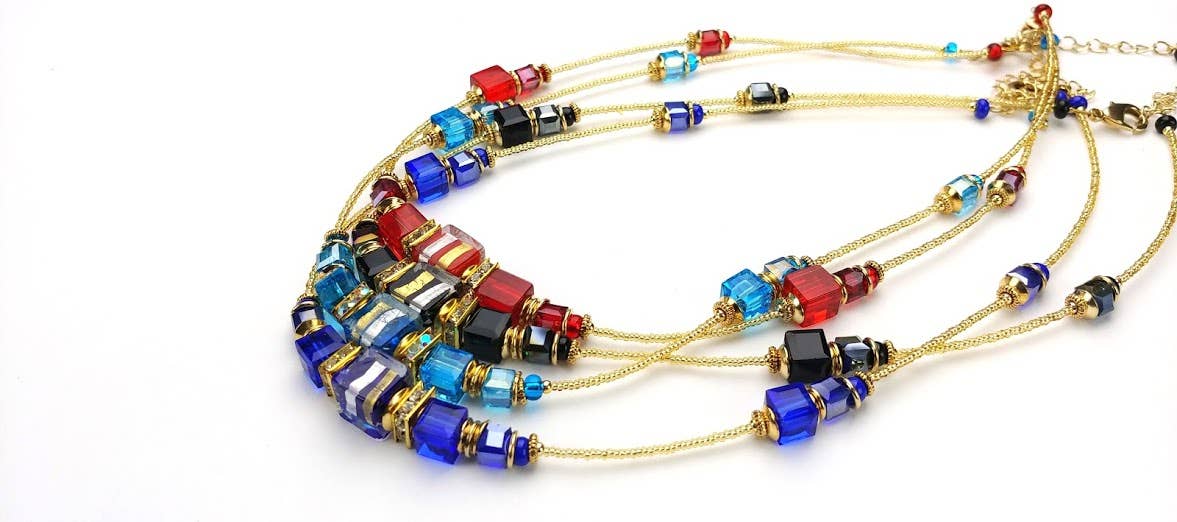 Alice Sturzinger LLC - Vendita all'ingrosso Parure di gioielli - Collezione di Gioielli in Vetro di Murano Cristallo - Colori Assortiti6