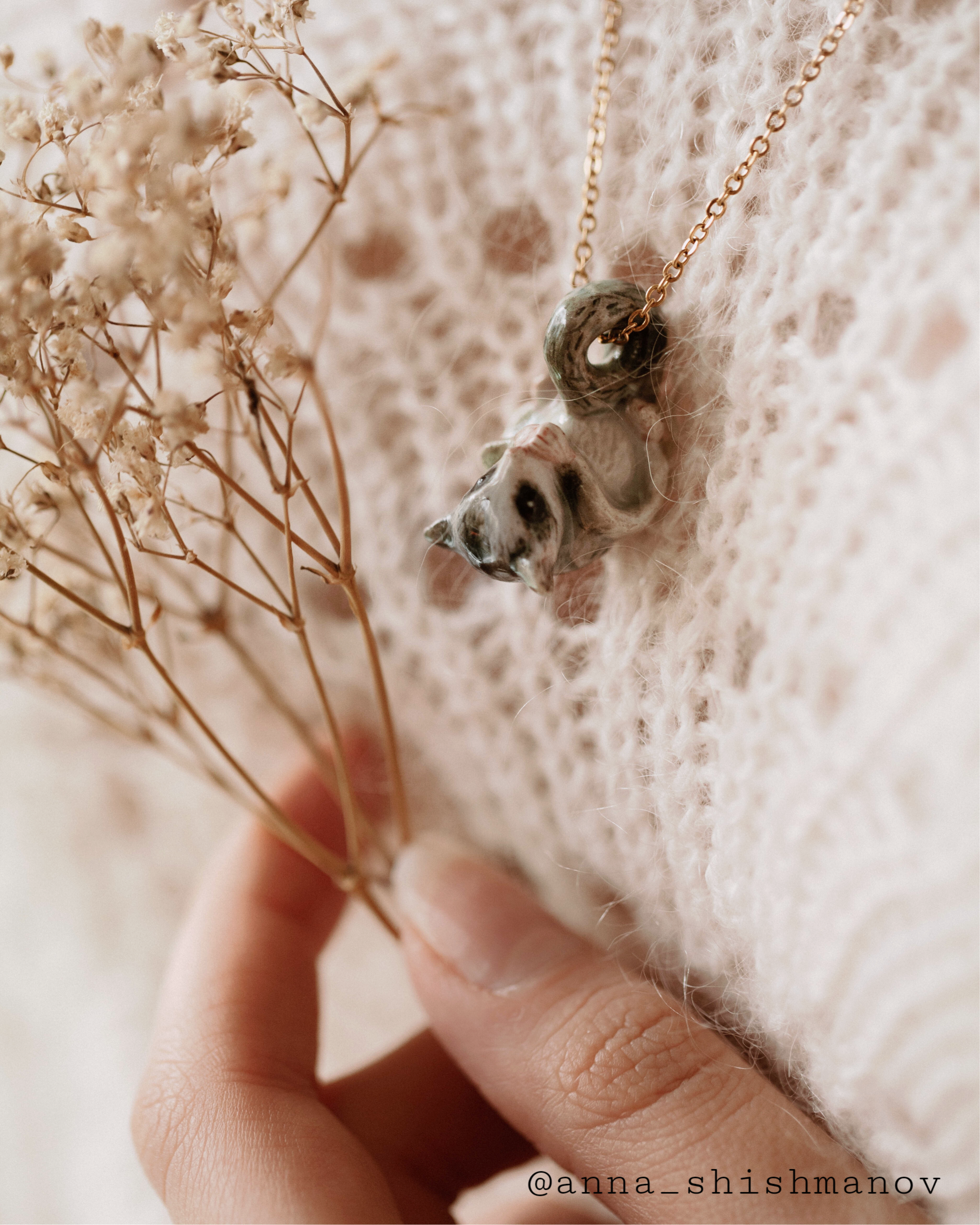 Camp Hollow Porcelain Animal Treasures – wholesale Hänge-/berlockhalsband – Socker Segelflygplan halsband5