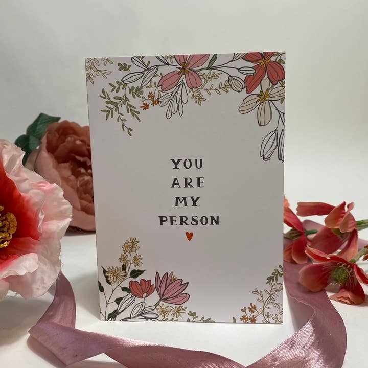 Cartão de felicitações You Are My Person- Cartão de amor/aniversário por atacado de Lise Marie prints