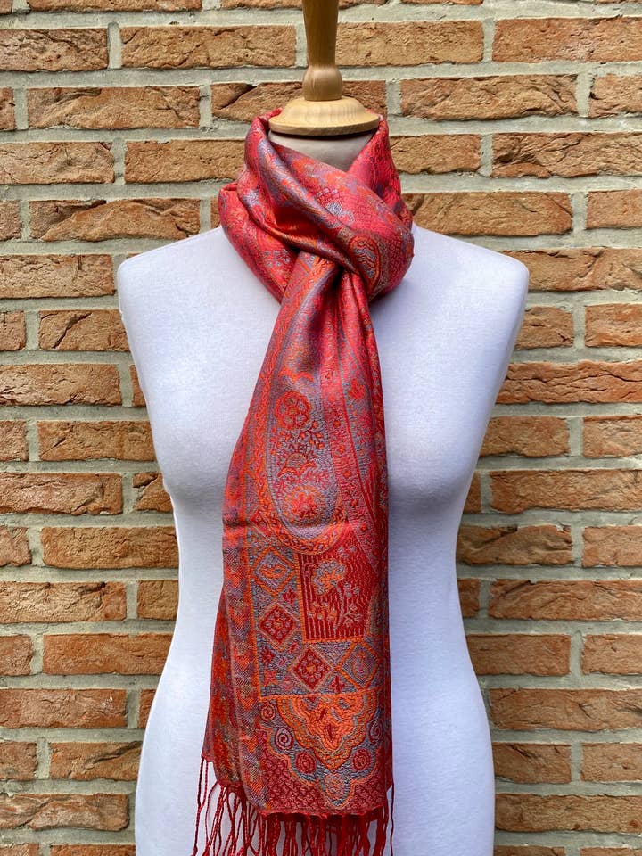 TARKHAN SCARF - 100% SILK for wholesale by DIWALI PARIS