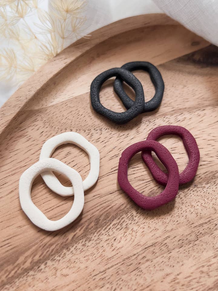 Mix & Match ✦ GWEN pendentifs organiques en anneau 2-en-1 pour la vente par KLAEI DESIGN STUDIO