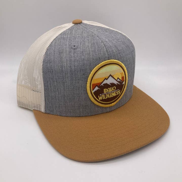 Idaho Wilderness - Casquette de camionneur à bec plat - Laine mélangée (2 options) pour la vente par Tree City Stickers