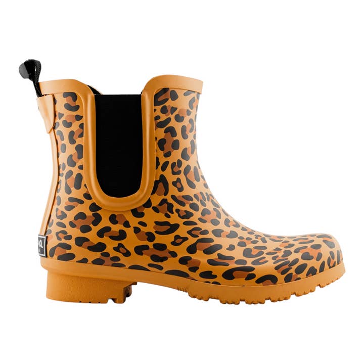 ROMA BOOTS - Wholesale Rain Boots - Women's - Chelsea Matte Brown Leopard Women's Rain Boots