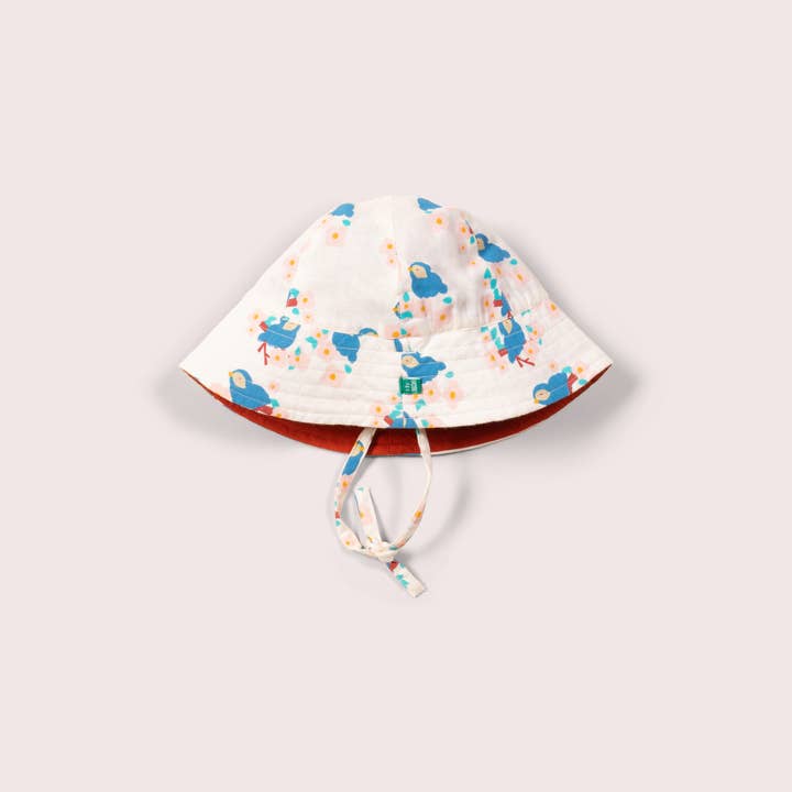 Bluebirds Reversible Sunhat for wholesale by Little Green Radicals