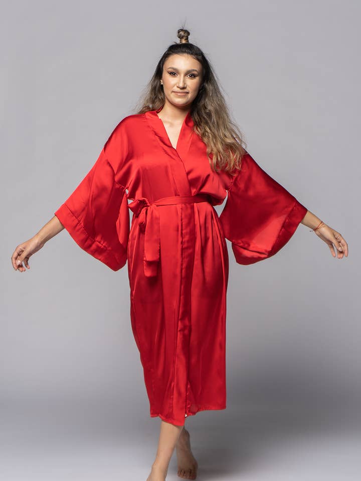 Mbeya Loungewear Intense Red for wholesale by OH KIMONO