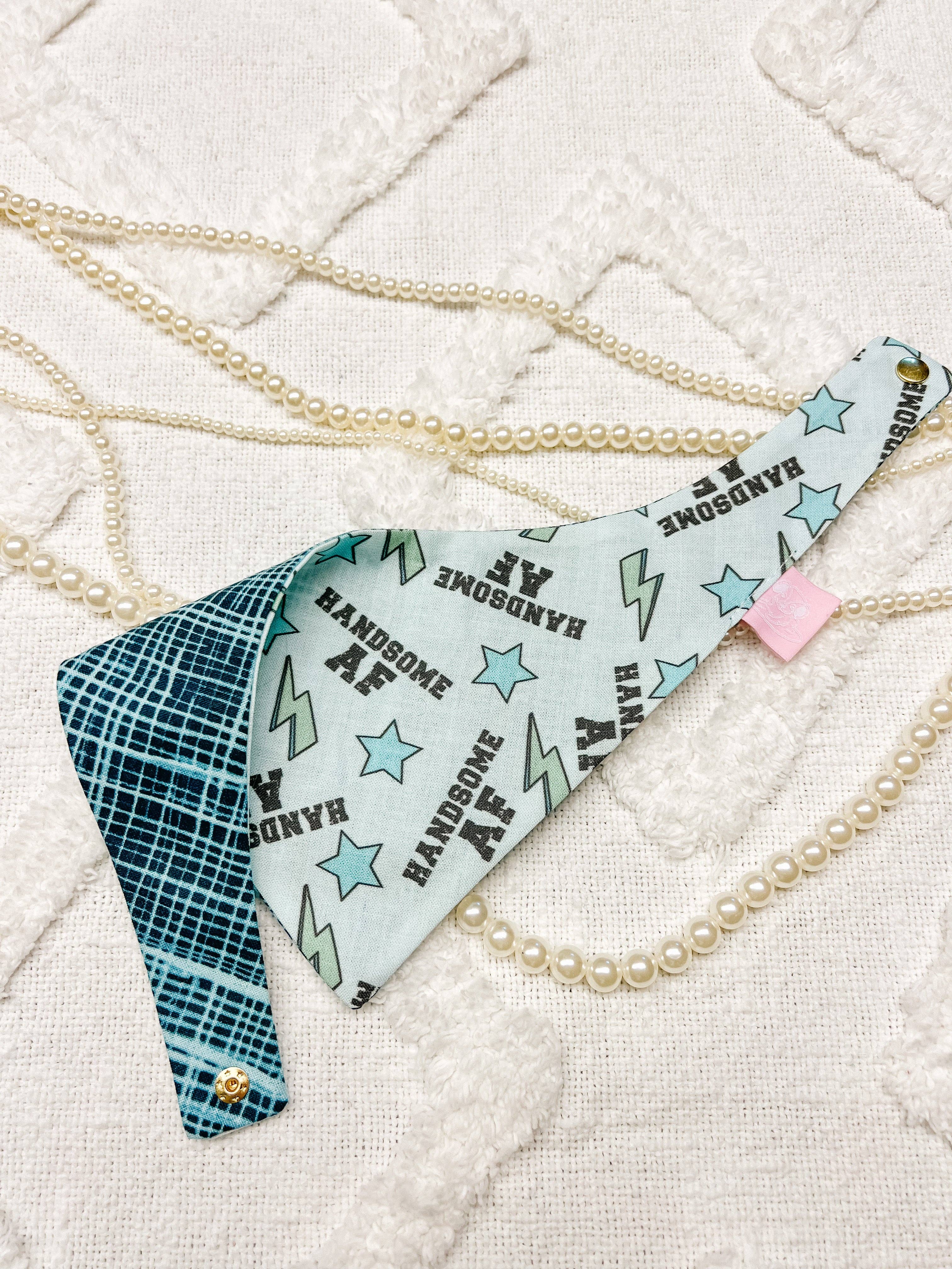StellaLoo - Wholesale Pet Bandana - Dog - Handsome AF Stars Reversible Dog Bandana, Pet Snap On Scarf 3