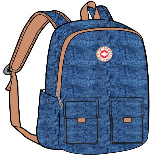 Denim Kids Backpack With Washout Effect for wholesale by Sherick Fredermen