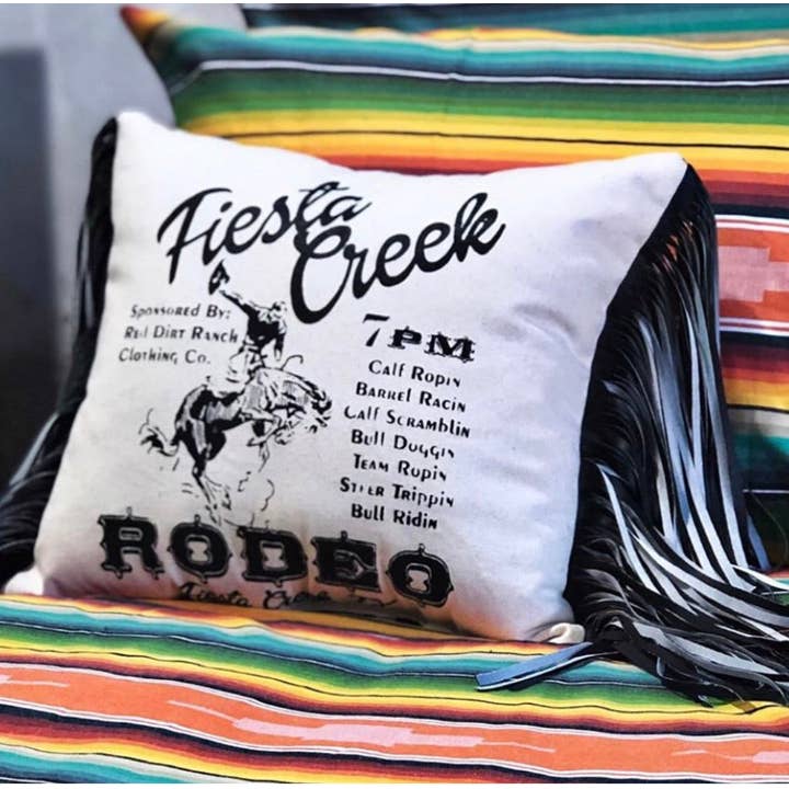 Pillow Fiesta Creek Black for wholesale by Red Dirt Ranch Clothing Company