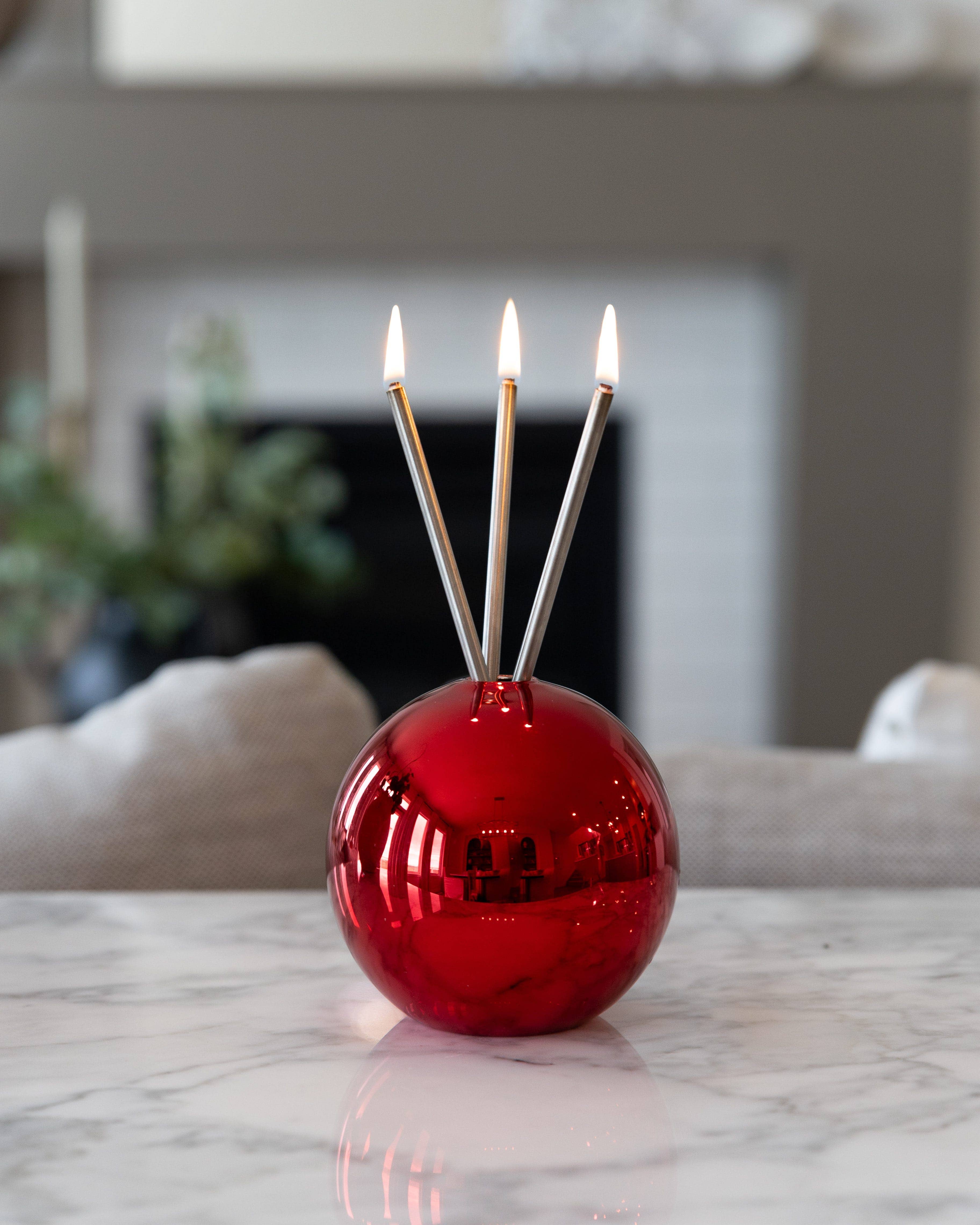 Everlasting Candle - Wholesale Candle Holder - Neva Vase, Red Metallic [Case of 6]11