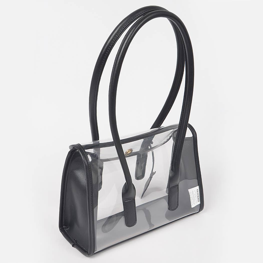 3AM BY H&D ACCESSORIES - Wholesale Crossbody Bag - Women's - Faux Leather Trimed Clear Bag3