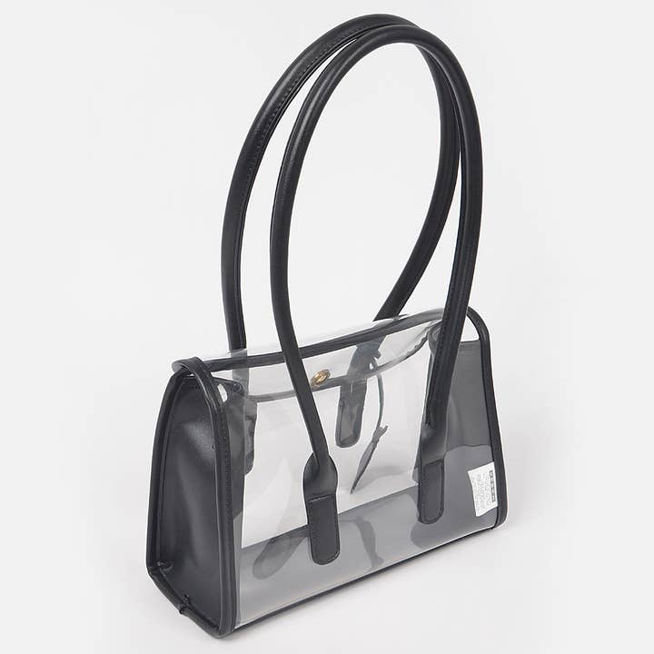 3AM BY H&D ACCESSORIES - Wholesale Crossbody Bag - Women's - Faux Leather Trimed Clear Bag3