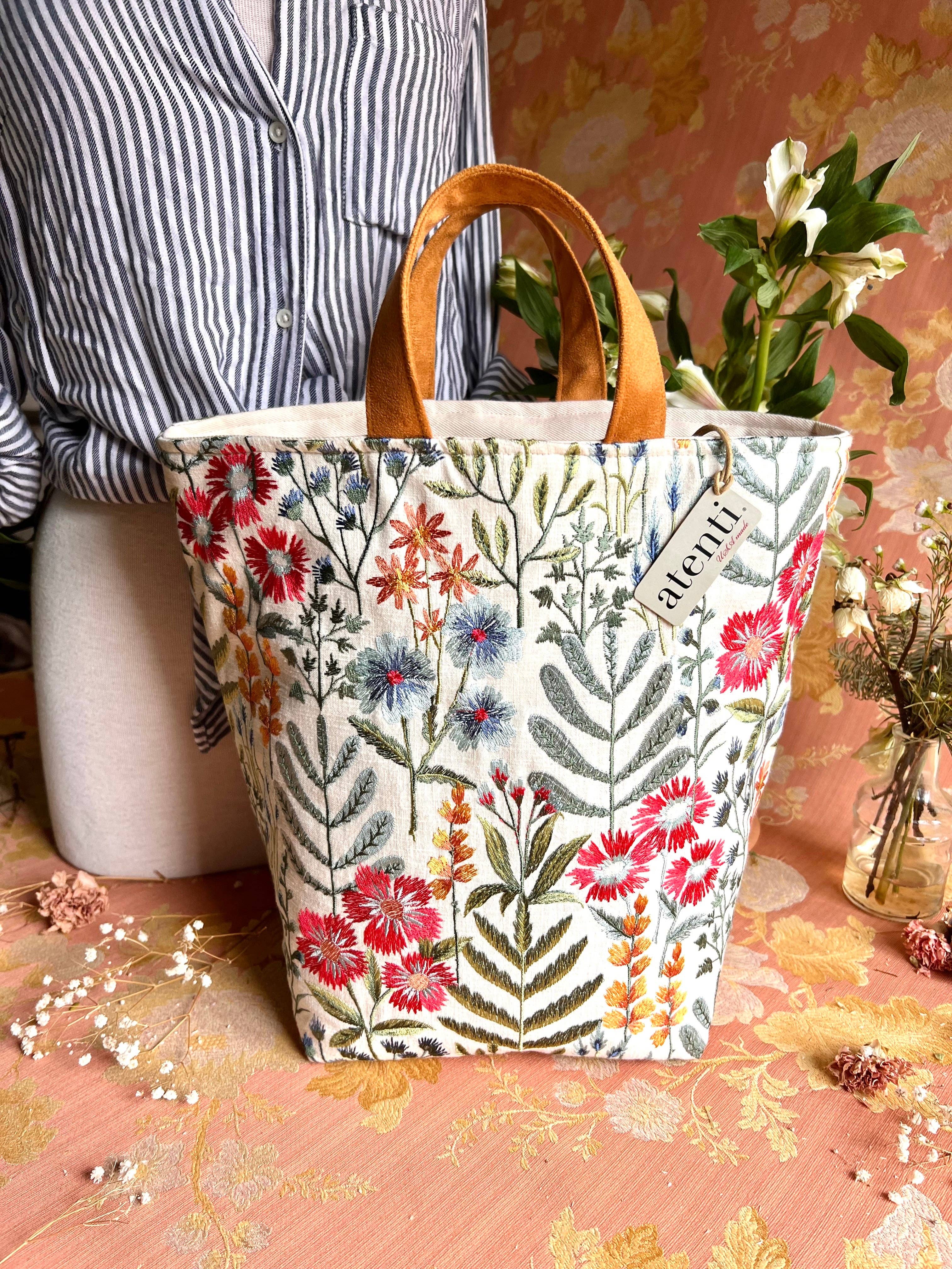 Atenti – Großhandel Tragetasche – Damen – Projekt-Tasche für Stricken und Häkeln: Wildflower Hope von Atenti4