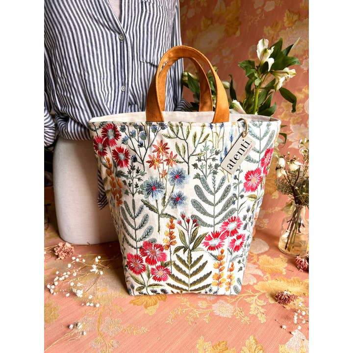 Atenti – Sacola - Mulher por atacado – Saco Organizador de Tricô e Crochet Project: Wildflower Hope4