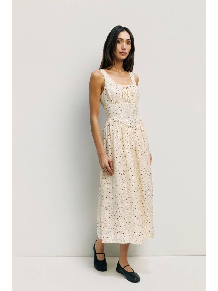 All Row - Wholesale Dress - Women's - The Melinda Dress | Polka Dot Milkmaid Dress1